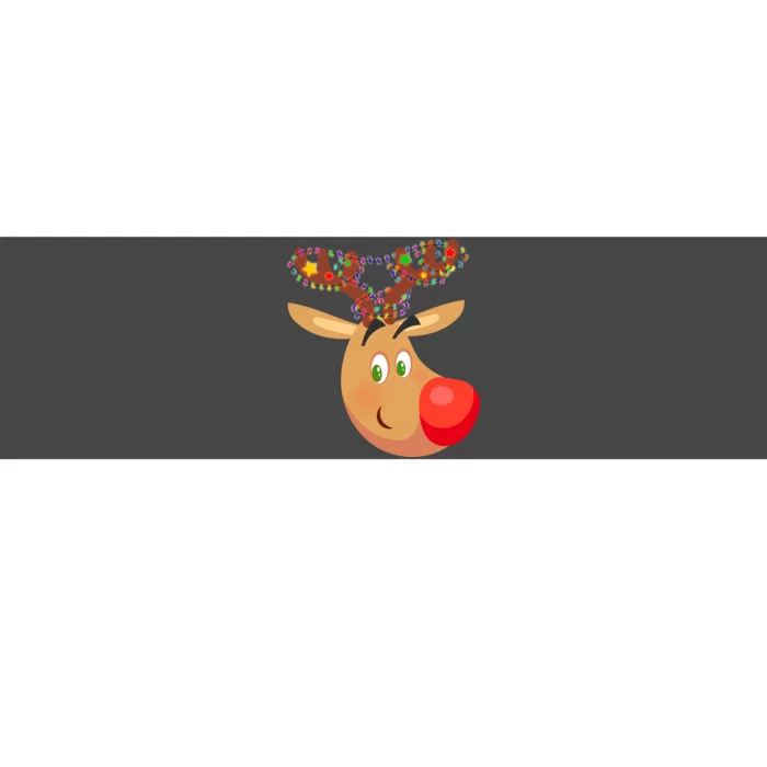 Christmas Reindeer Antler Lights Bumper Sticker