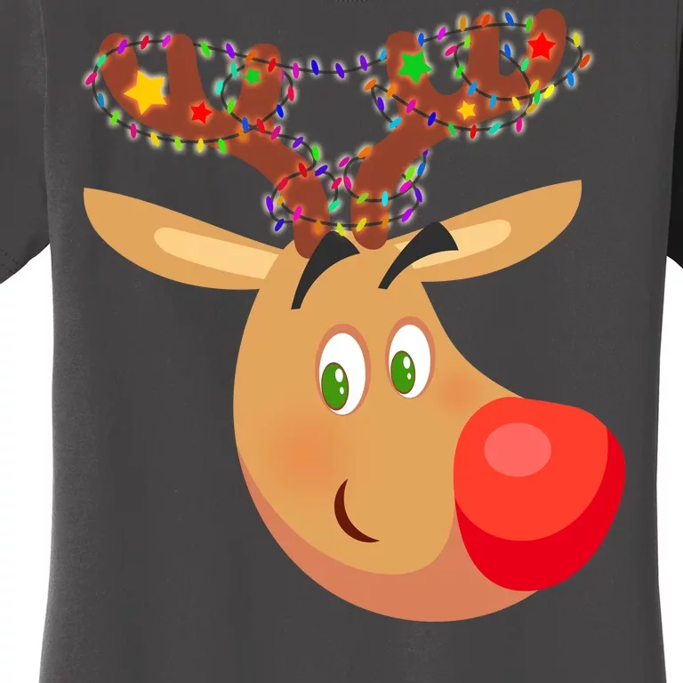 Christmas Reindeer Antler Lights Women's T-Shirt