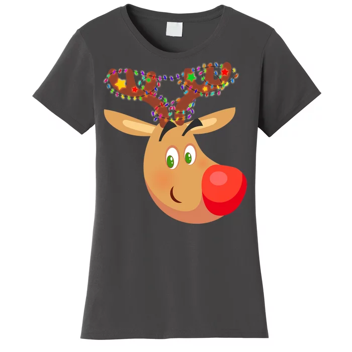 Christmas Reindeer Antler Lights Women's T-Shirt