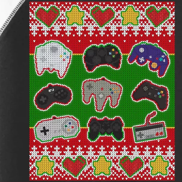 Christmas Retro Video Game Controllers Ugly Sweater Toddler Fine Jersey T-Shirt