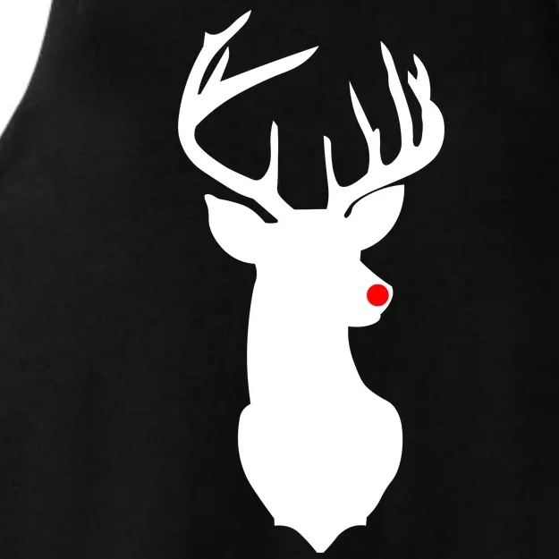 Christmas Rudolph The Red Nose Reindeer Ladies Tri-Blend Wicking Tank