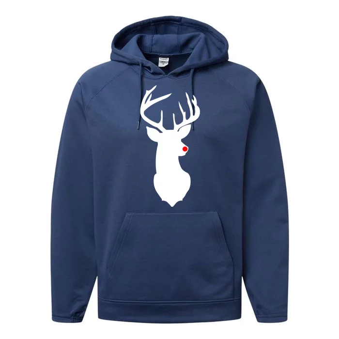 Christmas Rudolph The Red Nose Reindeer Performance Fleece Hoodie