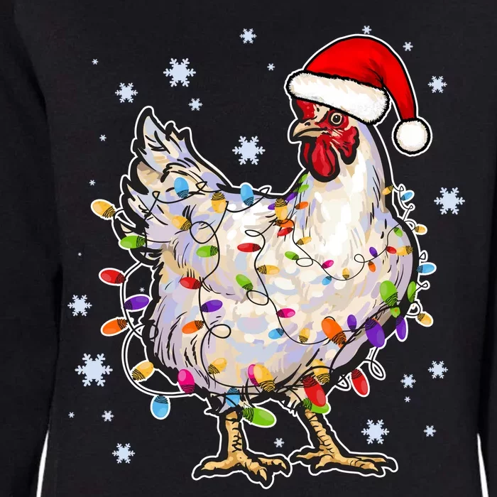 Christmas Santa Chicken Womens California Wash Sweatshirt