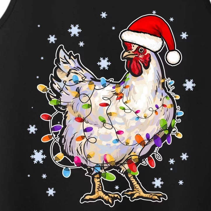 Christmas Santa Chicken Performance Tank