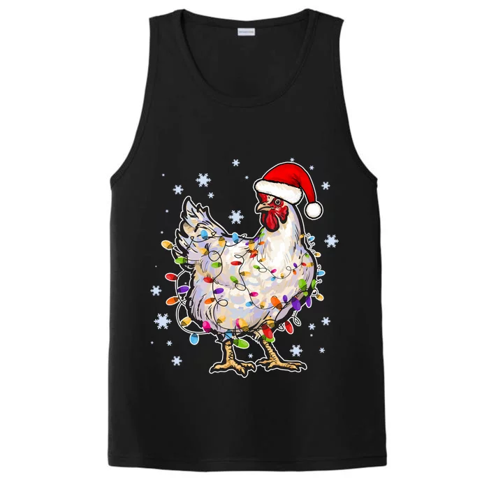 Christmas Santa Chicken Performance Tank