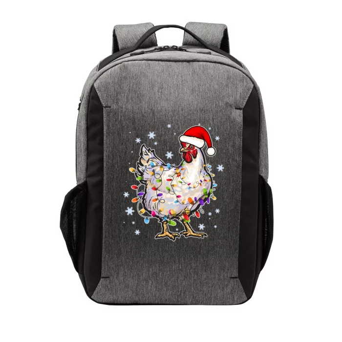 Christmas Santa Chicken Vector Backpack