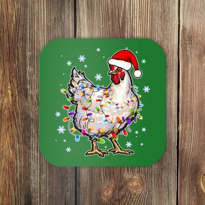 Christmas Santa Chicken Coaster