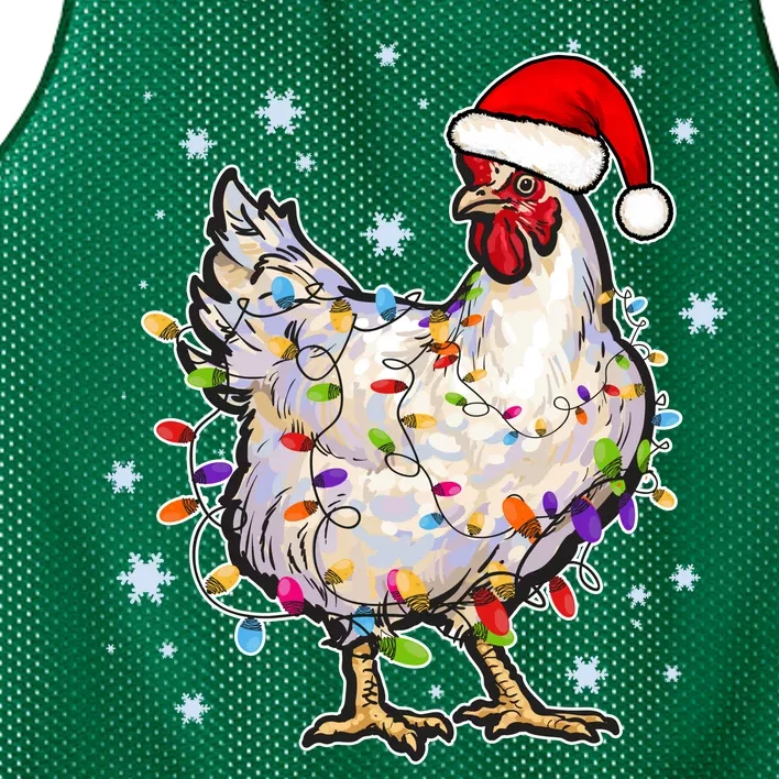 Christmas Santa Chicken Mesh Reversible Basketball Jersey Tank