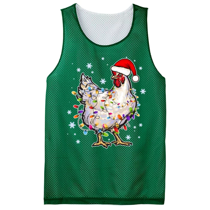 Christmas Santa Chicken Mesh Reversible Basketball Jersey Tank