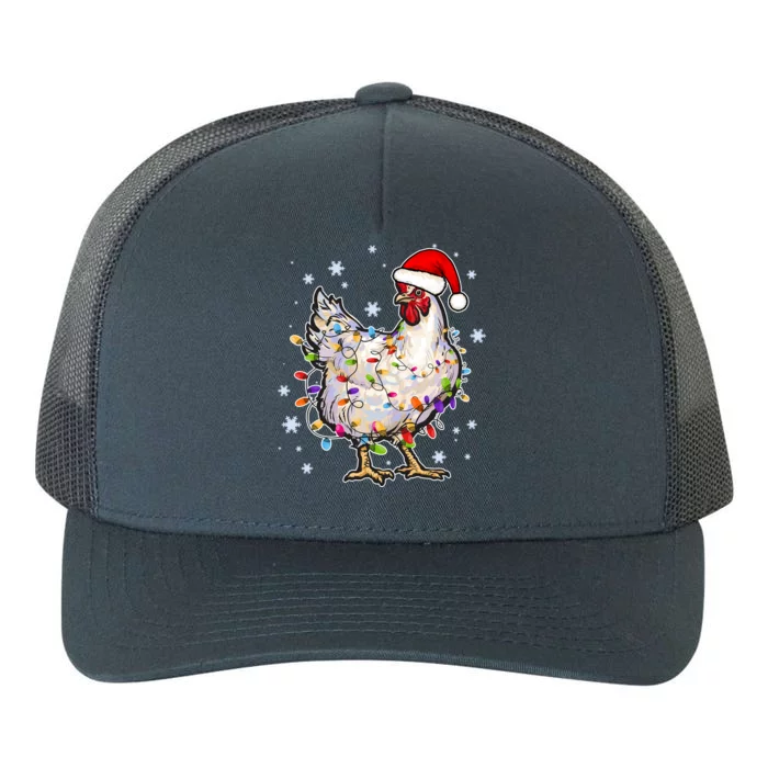 Christmas Santa Chicken Yupoong Adult 5-Panel Trucker Hat