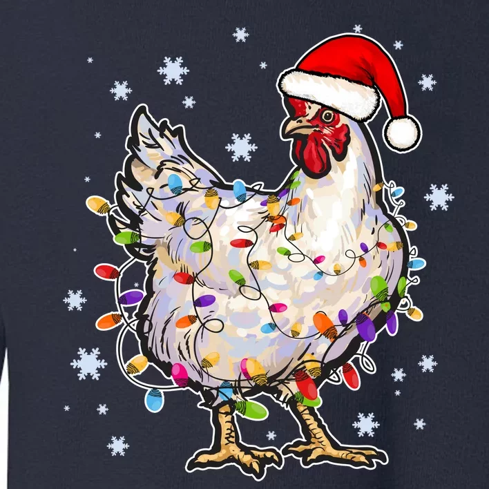 Christmas Santa Chicken Toddler Sweatshirt