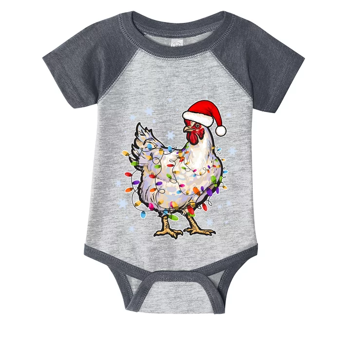 Christmas Santa Chicken Infant Baby Jersey Bodysuit