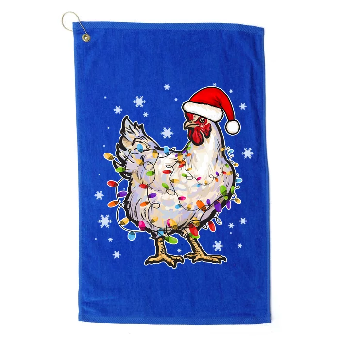 Christmas Santa Chicken Platinum Collection Golf Towel