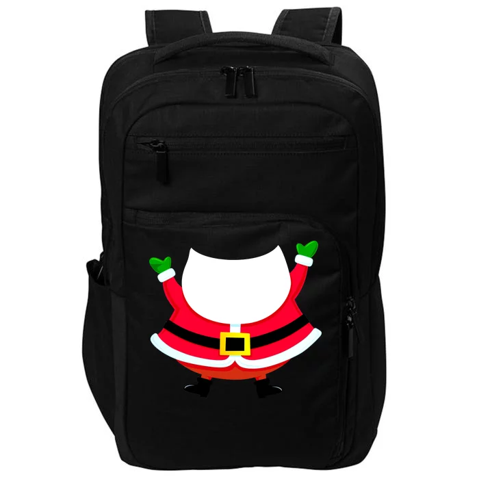 Christmas Santa Claus Big Head Suit Impact Tech Backpack