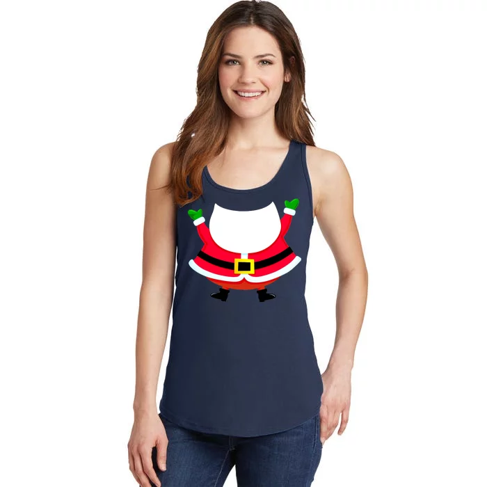 Christmas Santa Claus Big Head Suit Ladies Essential Tank