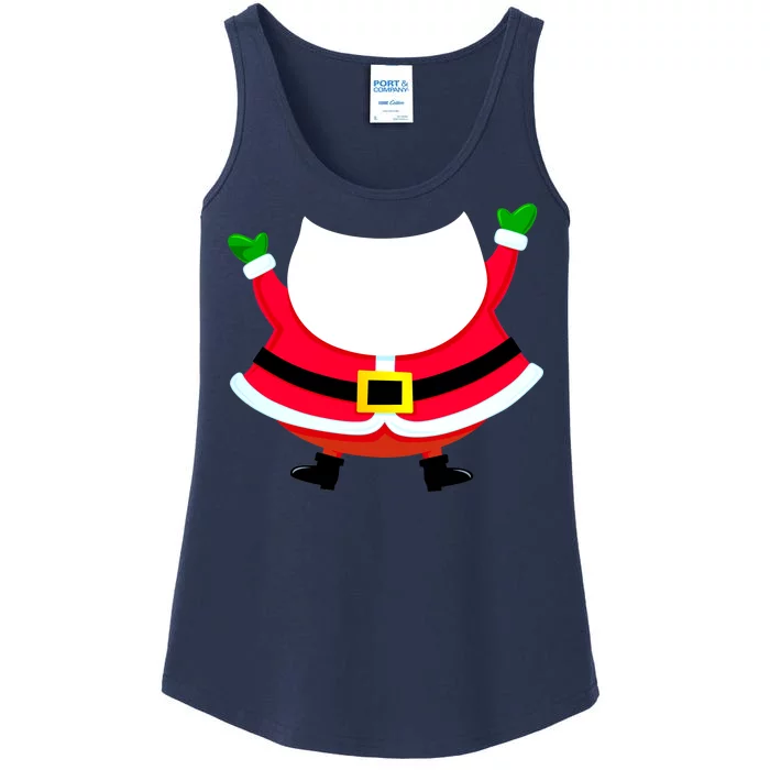 Christmas Santa Claus Big Head Suit Ladies Essential Tank