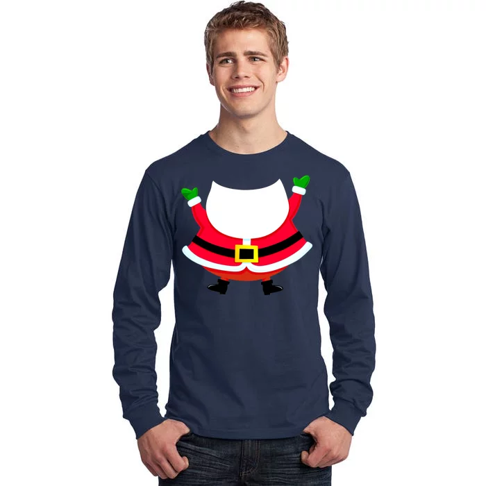 Christmas Santa Claus Big Head Suit Tall Long Sleeve T-Shirt