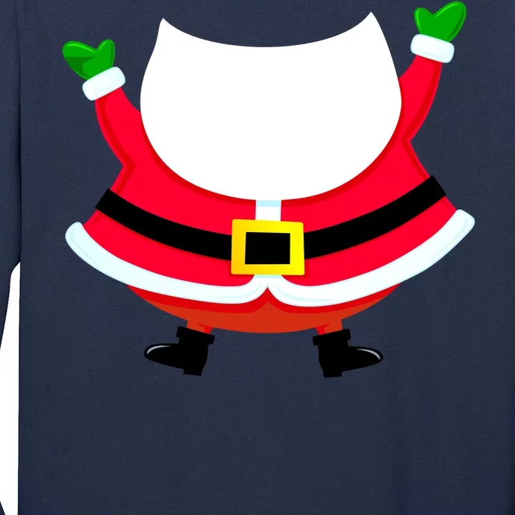 Christmas Santa Claus Big Head Suit Tall Long Sleeve T-Shirt