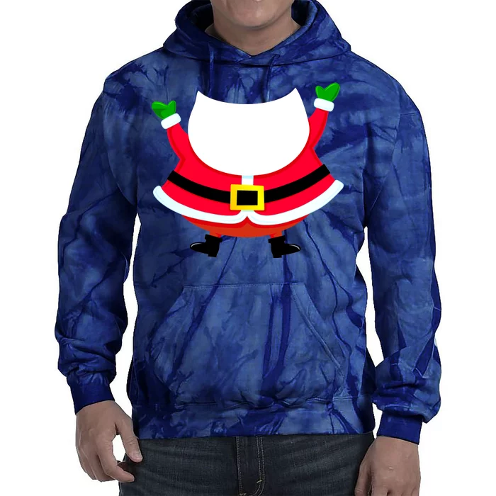 Christmas Santa Claus Big Head Suit Tie Dye Hoodie