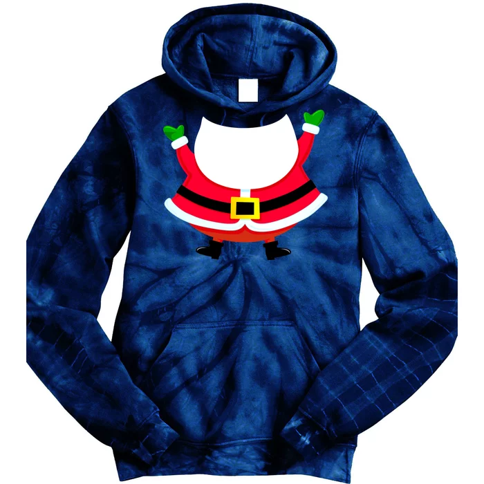 Christmas Santa Claus Big Head Suit Tie Dye Hoodie