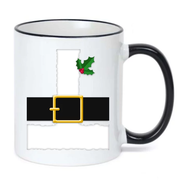 Christmas Santa Costume Top Black Color Changing Mug