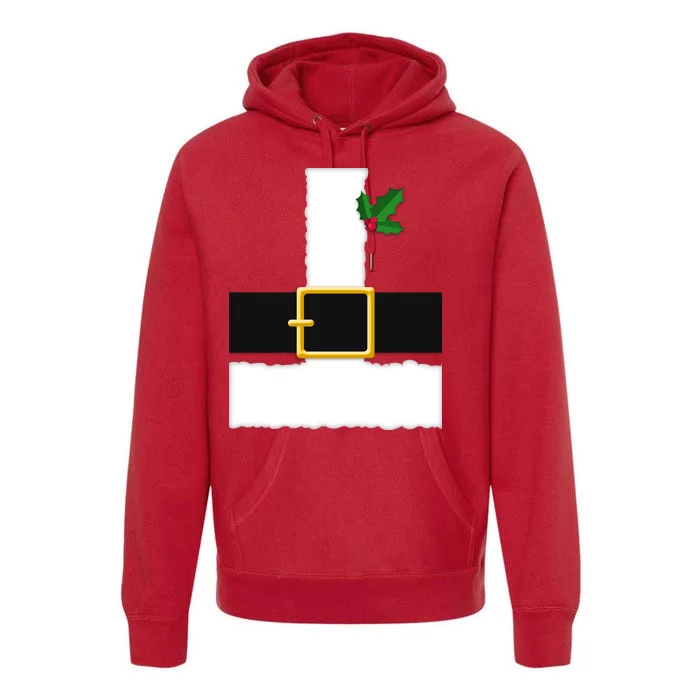 Christmas Santa Costume Top Premium Hoodie