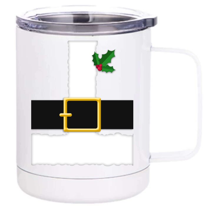 Christmas Santa Costume Top Front & Back 12oz Stainless Steel Tumbler Cup