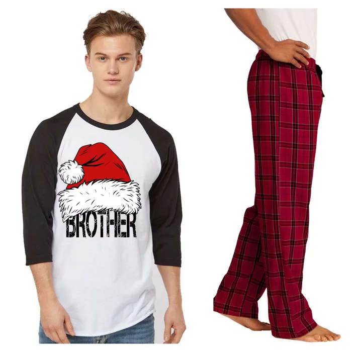 Christmas Santa Hat Brother Raglan Sleeve Pajama Set