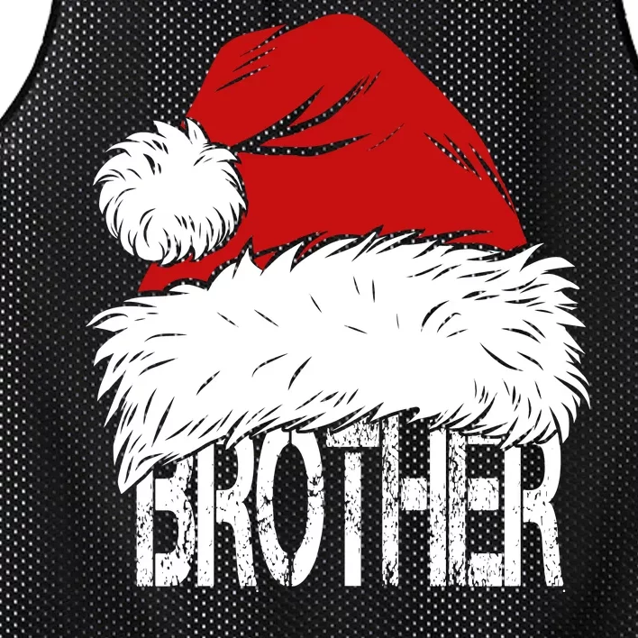 Christmas Santa Hat Brother Mesh Reversible Basketball Jersey Tank