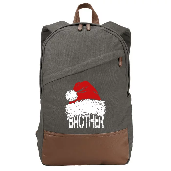 Christmas Santa Hat Brother Cotton Canvas Backpack