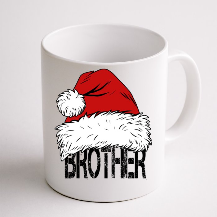 Christmas Santa Hat Brother Front & Back Coffee Mug