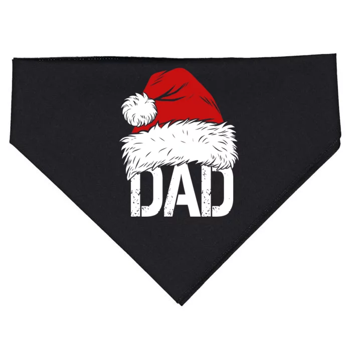 Christmas Santa Hat Dad USA-Made Doggie Bandana