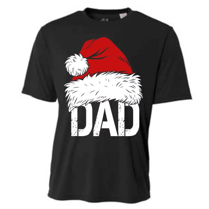 Christmas Santa Hat Dad Cooling Performance Crew T-Shirt