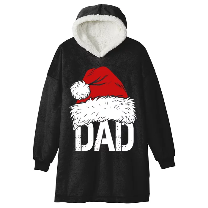 Christmas Santa Hat Dad Hooded Wearable Blanket