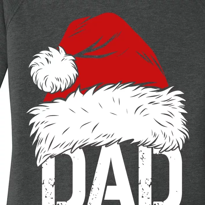 Christmas Santa Hat Dad Women's Perfect Tri Tunic Long Sleeve Shirt