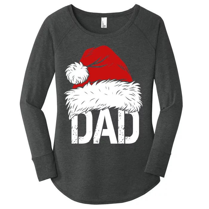 Christmas Santa Hat Dad Women's Perfect Tri Tunic Long Sleeve Shirt