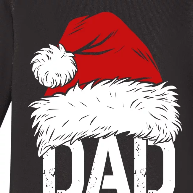 Christmas Santa Hat Dad Baby Long Sleeve Bodysuit