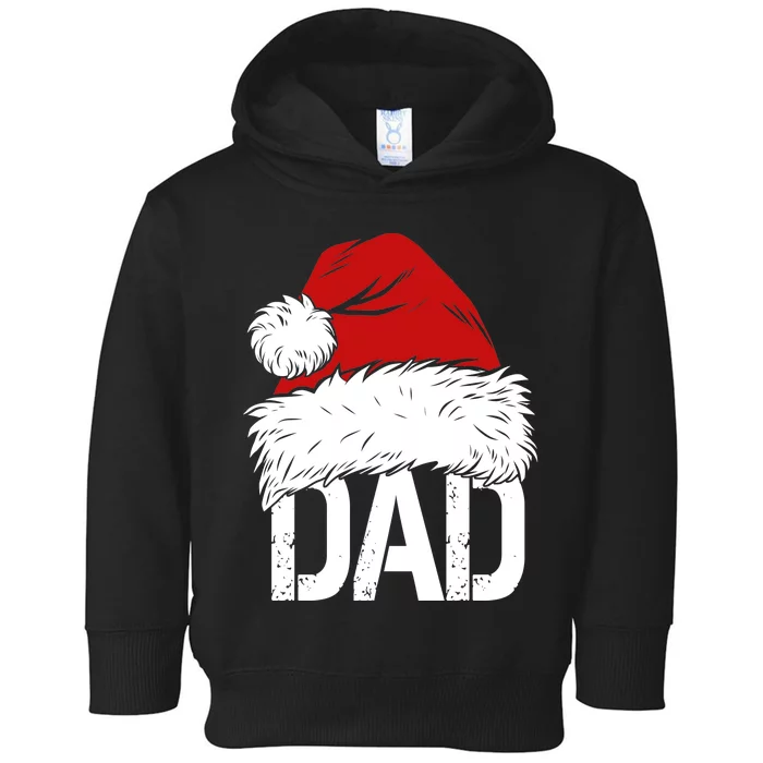 Christmas Santa Hat Dad Toddler Hoodie