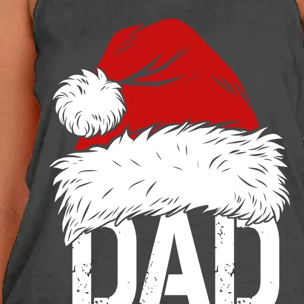 Christmas Santa Hat Dad Women's Knotted Racerback Tank