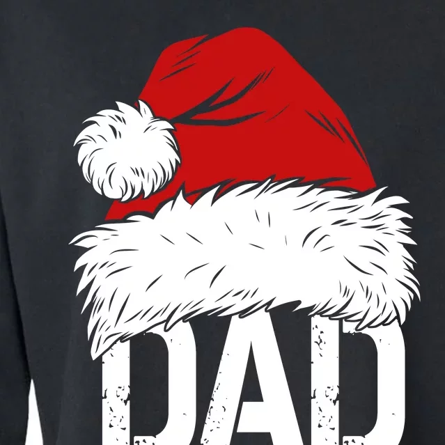 Christmas Santa Hat Dad Cropped Pullover Crew