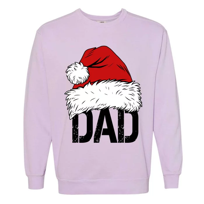 Christmas Santa Hat Dad Garment-Dyed Sweatshirt