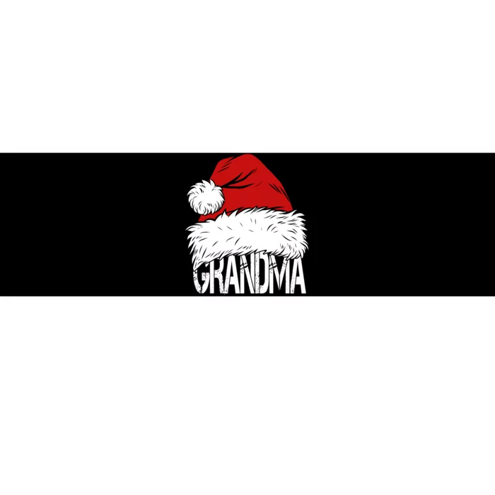 Christmas Santa Hat Grandma Bumper Sticker