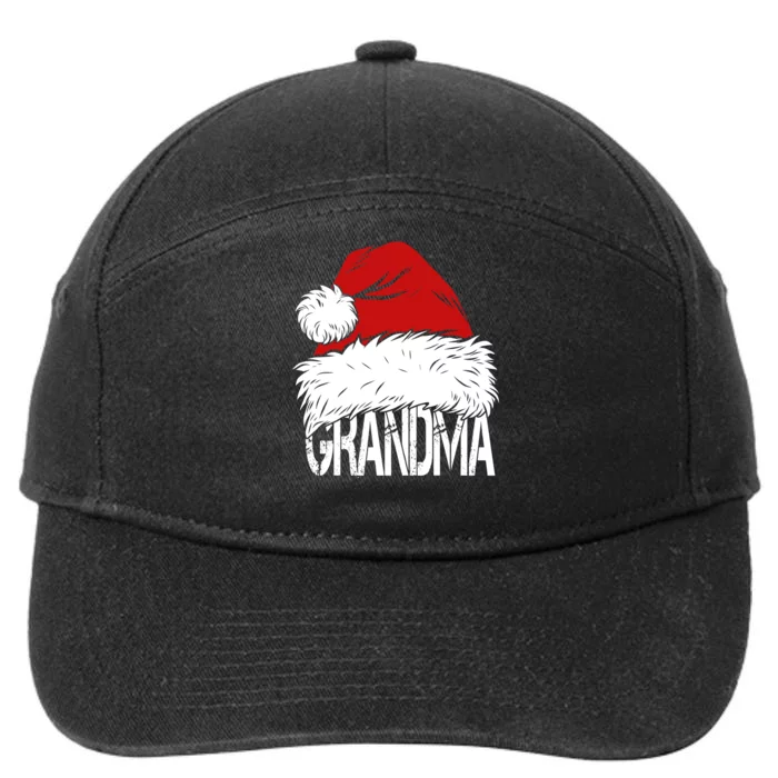 Christmas Santa Hat Grandma 7-Panel Snapback Hat