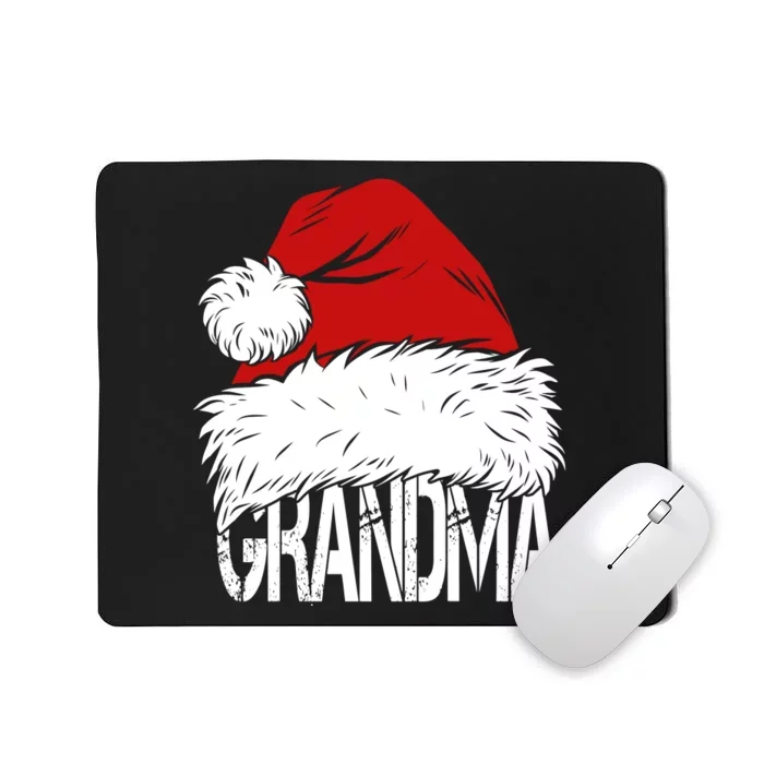 Christmas Santa Hat Grandma Mousepad