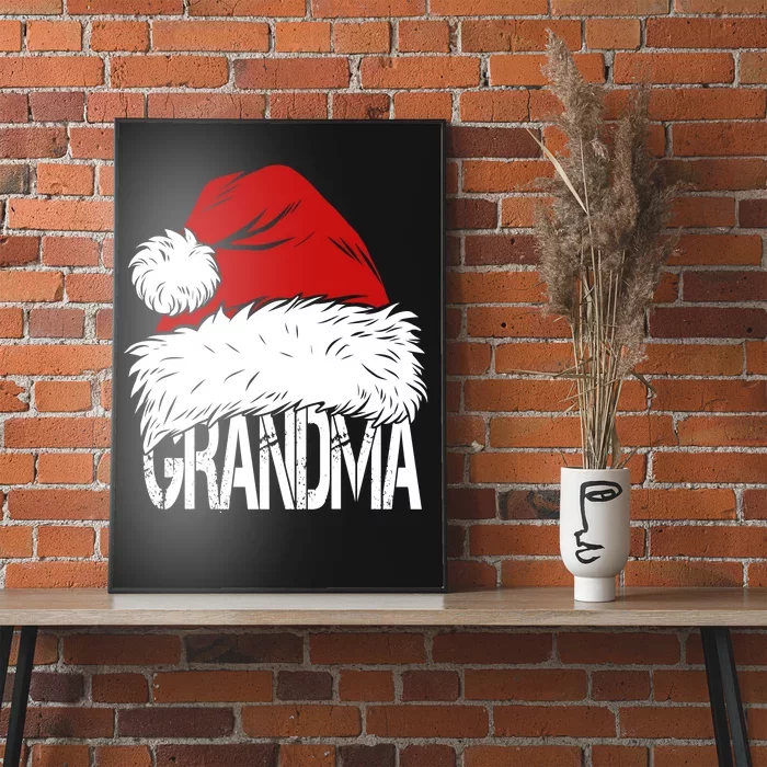 Christmas Santa Hat Grandma Poster