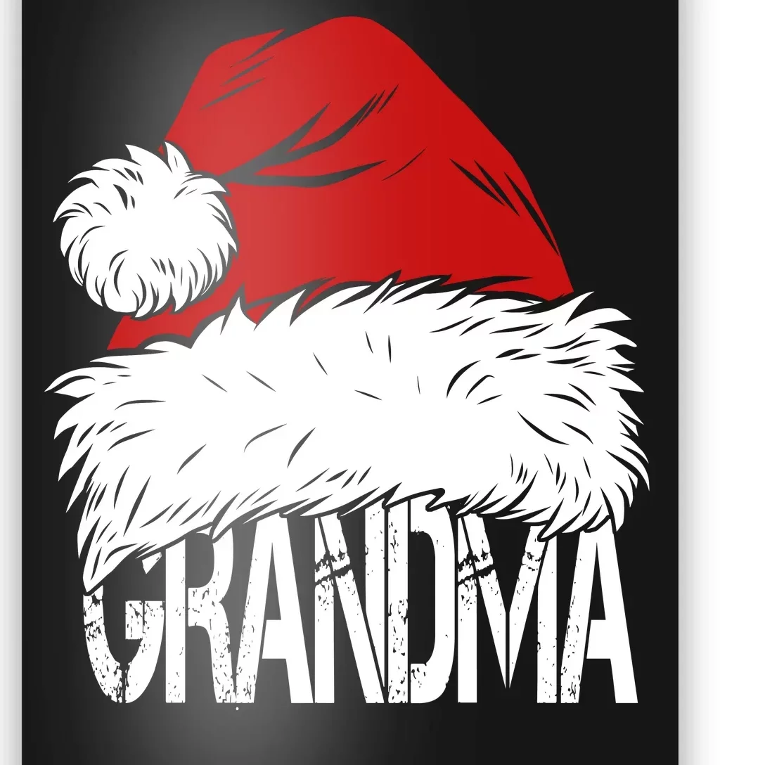 Christmas Santa Hat Grandma Poster