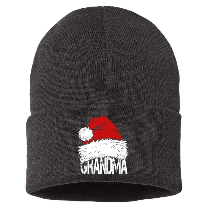 Christmas Santa Hat Grandma Sustainable Knit Beanie