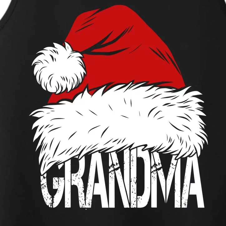 Christmas Santa Hat Grandma Performance Tank