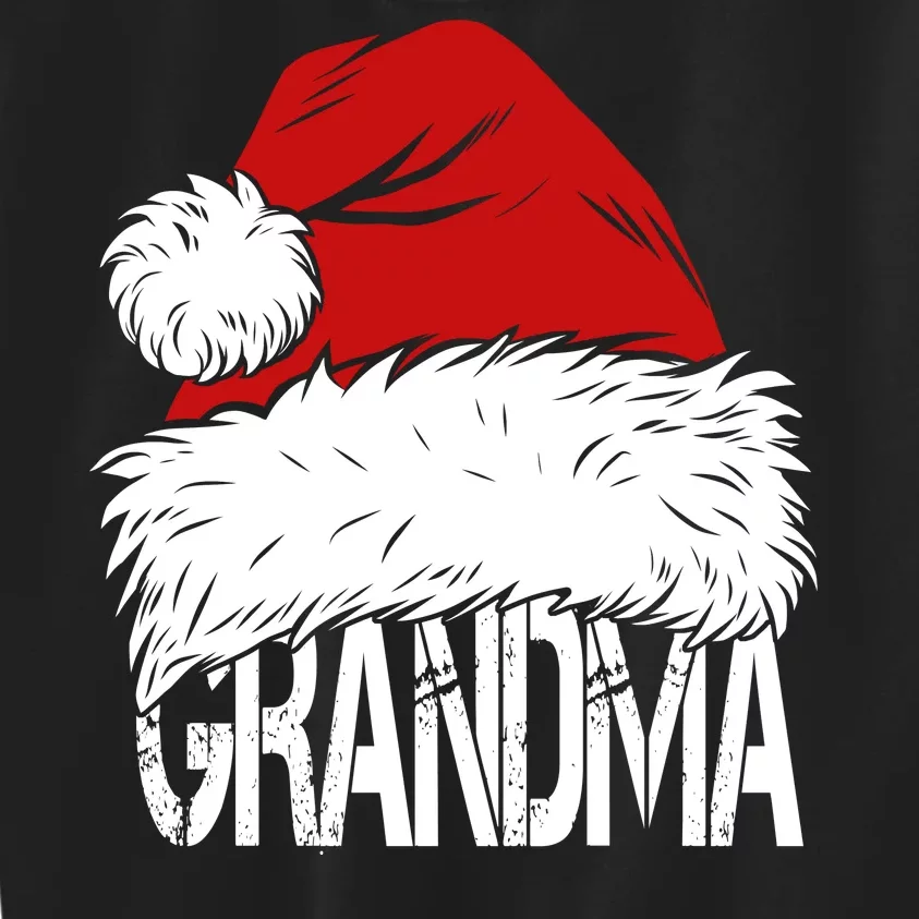 Christmas Santa Hat Grandma Kids Sweatshirt