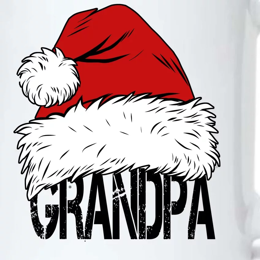 Christmas Santa Hat Grandpa Black Color Changing Mug